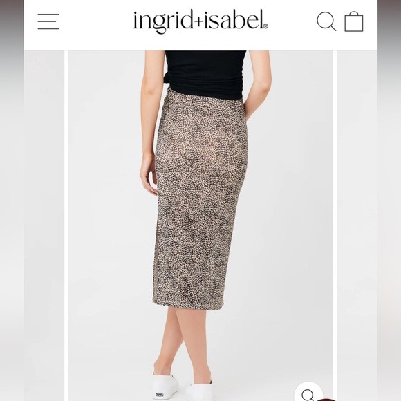 Ripe maternity leopard mesh skirt L - Picture 2 of 6